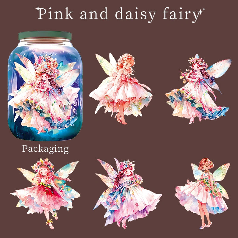 Anime Girl Flower Fairy Stickers