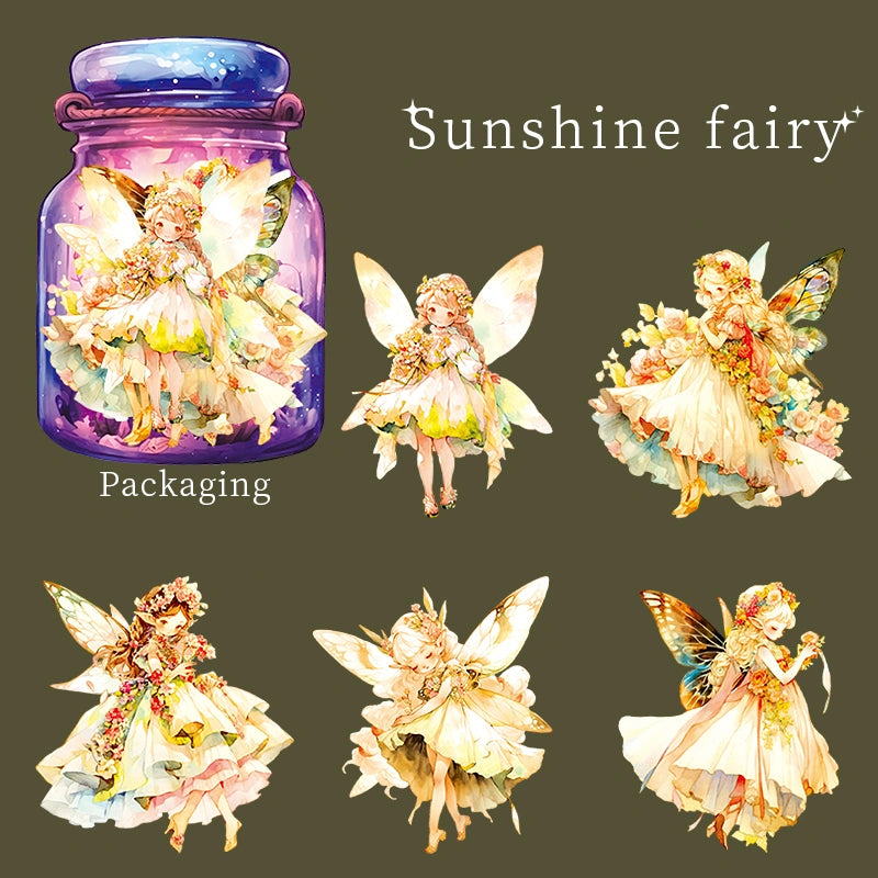 Anime Girl Flower Fairy Stickers