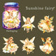 Anime Girl Flower Fairy Stickers