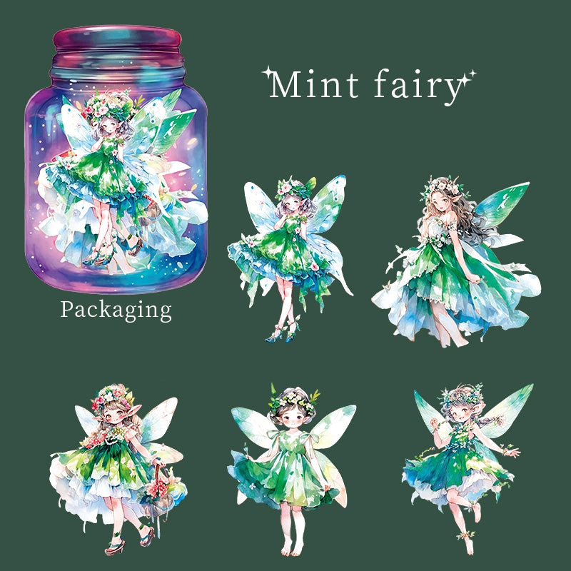 Anime Girl Flower Fairy Stickers