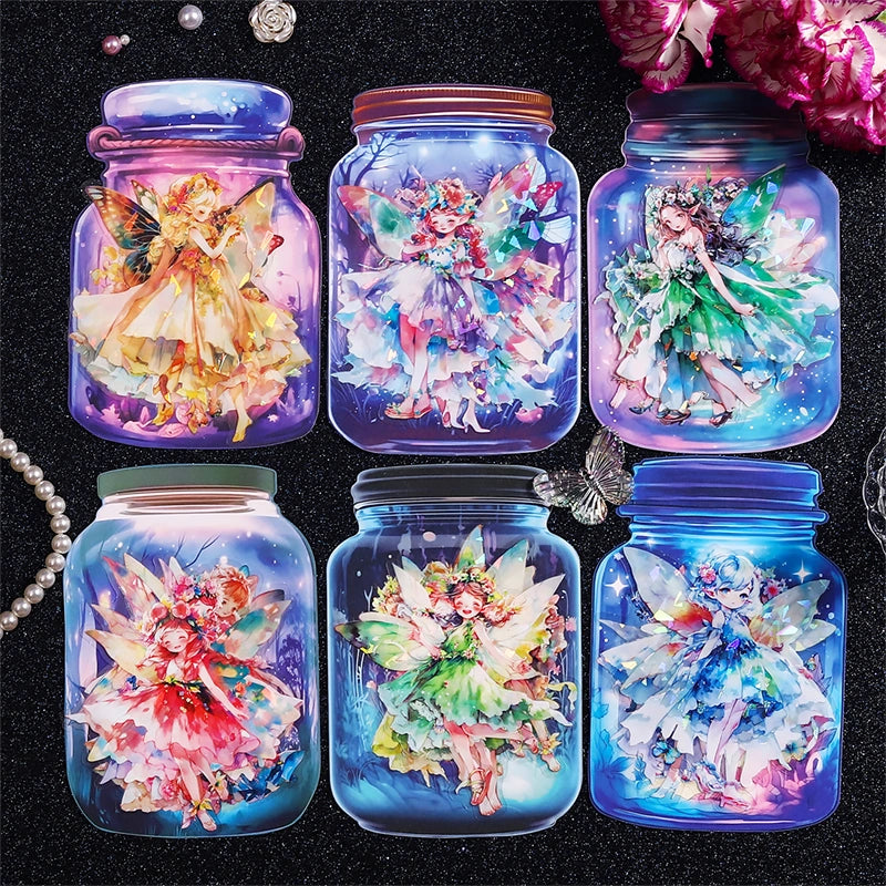 Anime Girl Flower Fairy Stickers