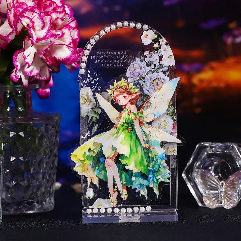 Anime Girl Flower Fairy Stickers