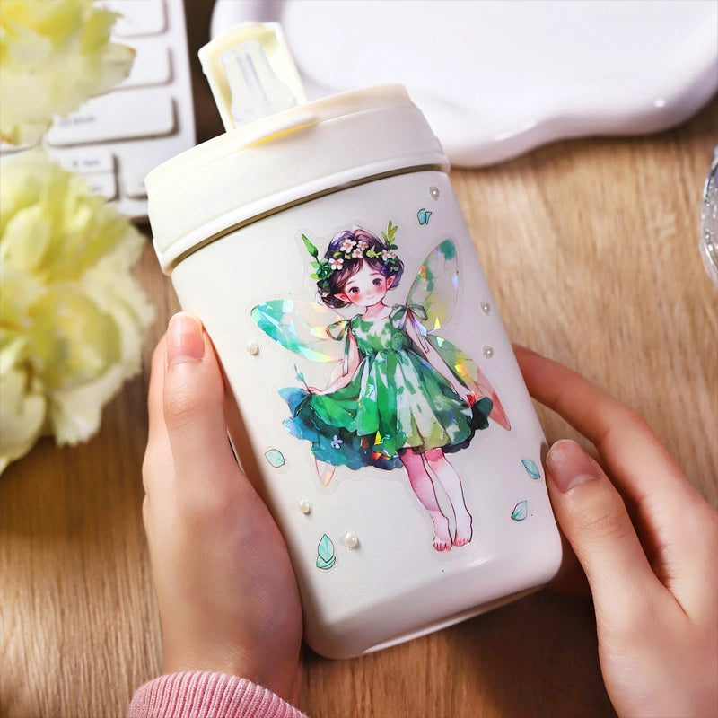 Anime Girl Flower Fairy Stickers