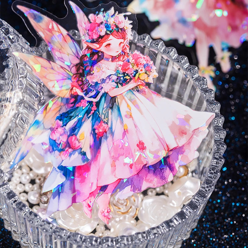 Anime Girl Flower Fairy Stickers