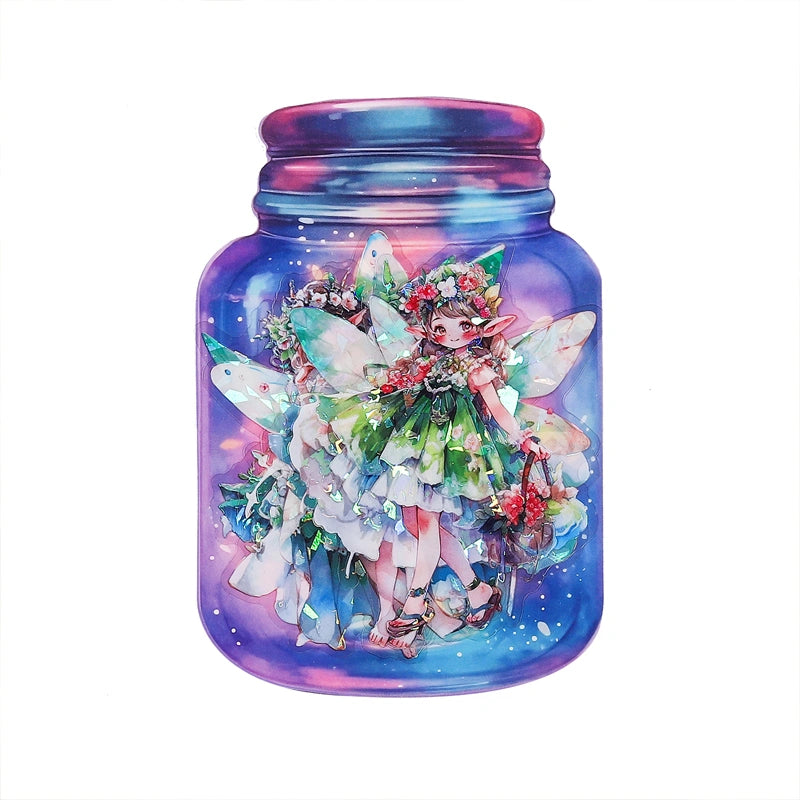 Anime Girl Flower Fairy Stickers