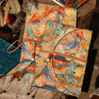 Asian Vintage Dunhuang Style Fabric A5 Notebook Binder & Book Cover Journal Gift For Her