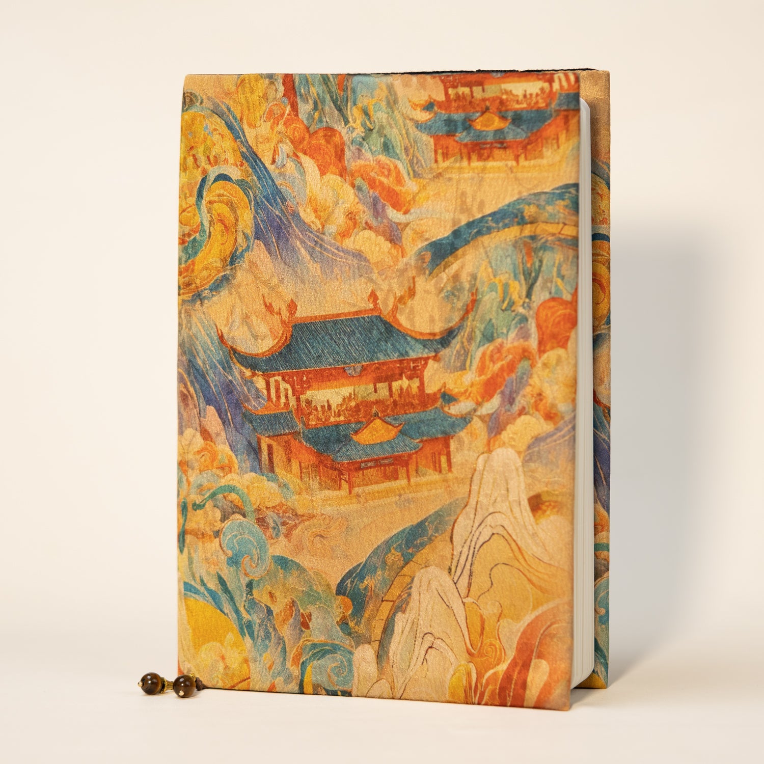Carnet de notes A5 en tissu style Dunhuang vintage asiatique, avec couverture de livre, cadeau pour elle
