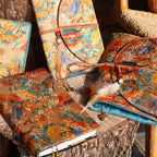 Asian Vintage Dunhuang Style Fabric A5 Notebook Binder & Book Cover Journal Gift For Her