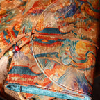Asian Vintage Dunhuang Style Fabric A5 Notebook Binder & Book Cover Journal Gift For Her