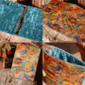 Asian Vintage Dunhuang Style Fabric A5 Notebook Binder & Book Cover Journal Gift For Her