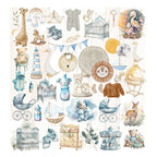 Baby-Motiv Pergament-Sticker-Set
