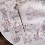 Baby-Motiv Pergament-Sticker-Set