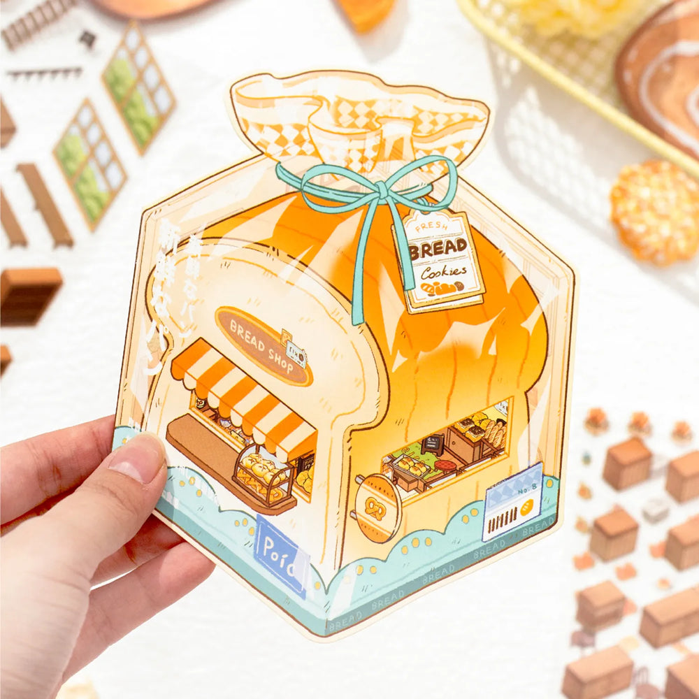 Pack d’Autocollants Scène 3D – Bakery & Coffee Shop