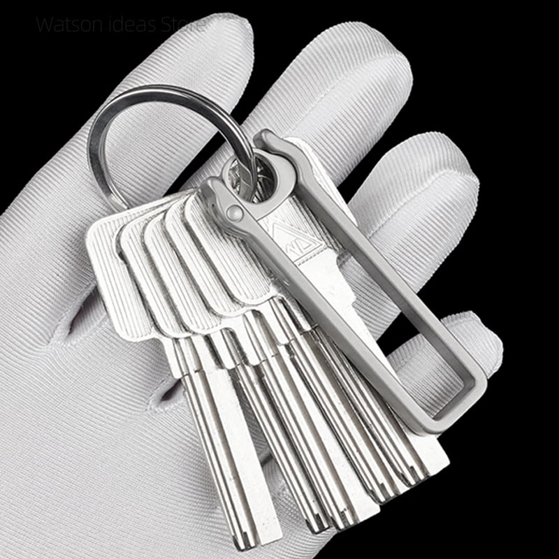 Belt Loop Key Holder Clip Quick Release Titanium For Car Keys
