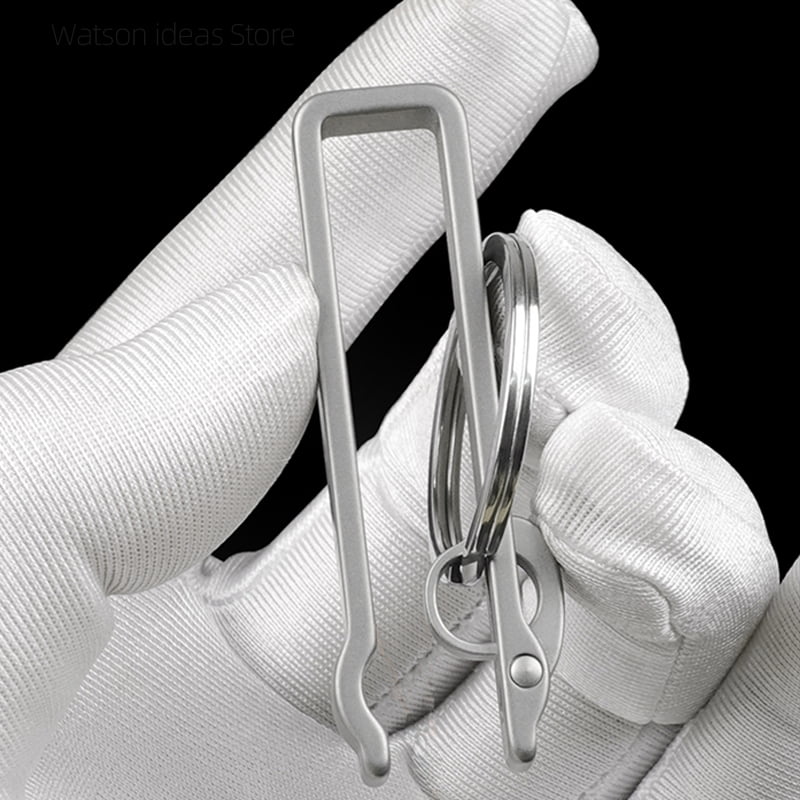 Belt Loop Key Holder Clip Quick Release Titanium For Car Keys