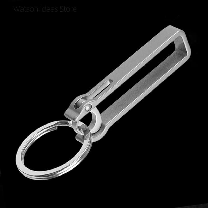 Belt Loop Key Holder Clip Quick Release Titanium For Car Keys