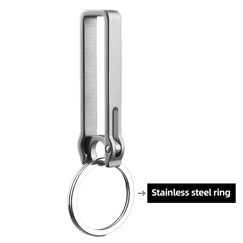 Belt Loop Key Holder Clip Quick Release Titanium For Car Keys