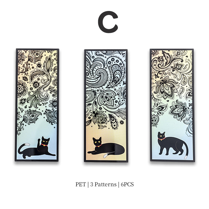 Mystic Black Cat Bookmark – Gothic Aesthetic Translucent Page Holder