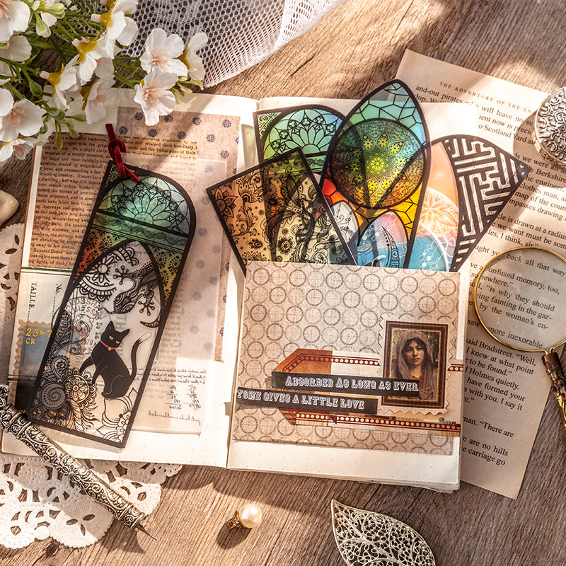 Marque-page Mystic Black Cat – Porte-page translucide esthétique gothique