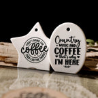 Black Coffee Zitat UV-DTF-Aufklebertransfers