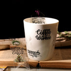 Black Coffee Zitat UV-DTF-Aufklebertransfers