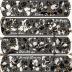 Black & White Floral Gold Foil PET Washi Tape | Elegant Decorative Tape