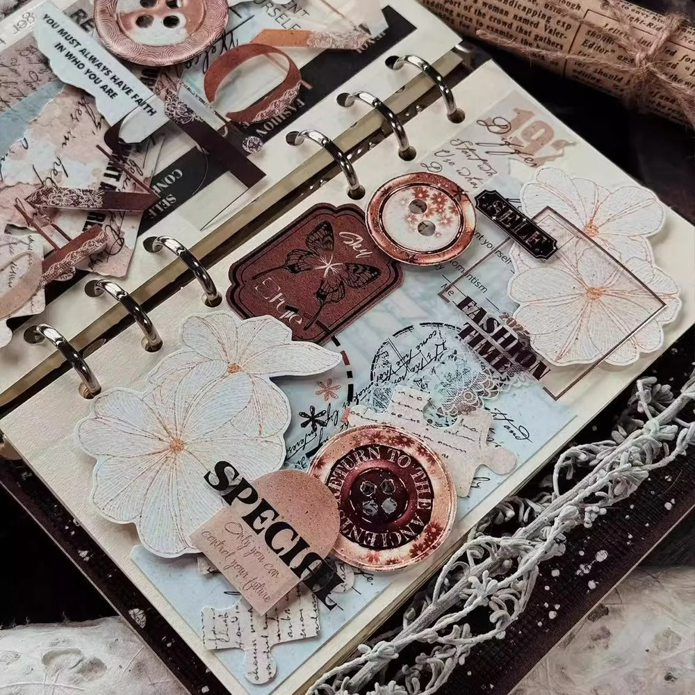 Black & White Lace Background PET Tape | Wide Journaling Ephemera Tape