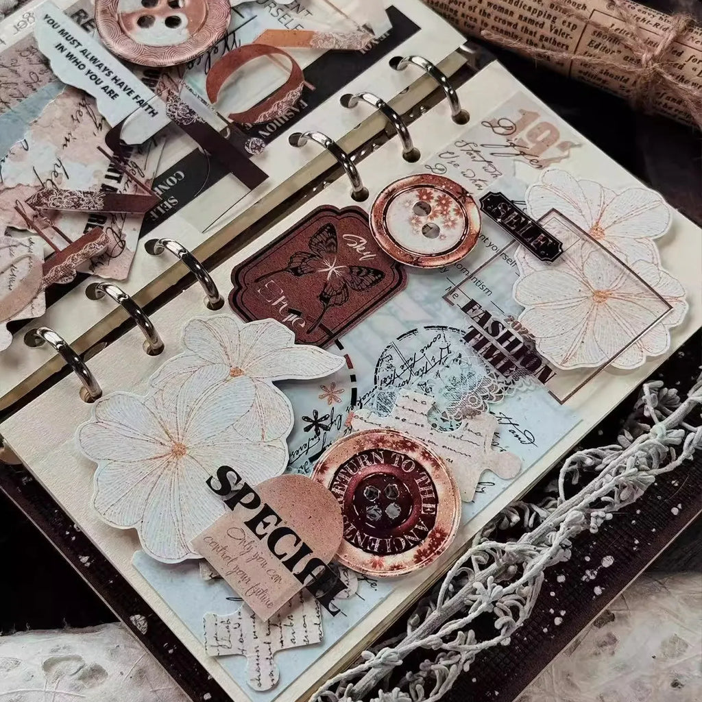 Black & White Lace Background PET Tape | Wide Journaling Ephemera Tape