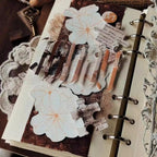 Black & White Lace Background PET Tape | Wide Journaling Ephemera Tape