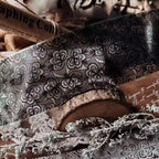 Black & White Lace Background PET Tape | Wide Journaling Ephemera Tape