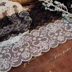 Black & White Lace Background PET Tape | Wide Journaling Ephemera Tape