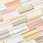 Stickerbuch mit Boho-Texturrand | Tagebuch-Ephemera mit Haustieren und Washi-Stickern