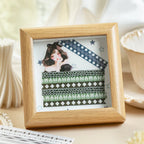 Stickerbuch mit Boho-Texturrand | Tagebuch-Ephemera mit Haustieren und Washi-Stickern