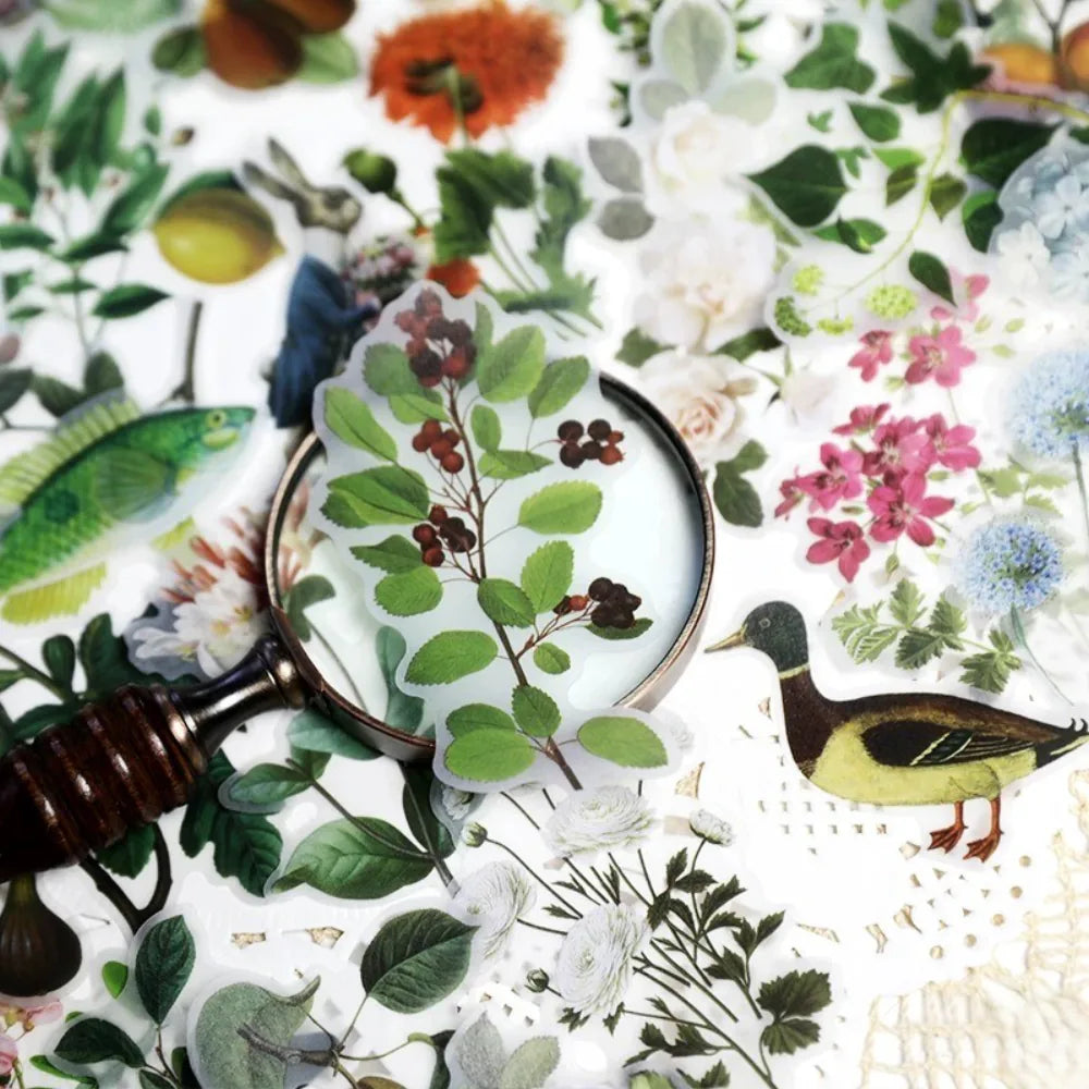 Botanische Farn-Pergament-Stanzsticker