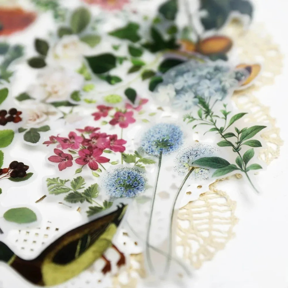 Botanische Farn-Pergament-Stanzsticker