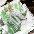 Botanische Farn-Pergament-Stanzsticker
