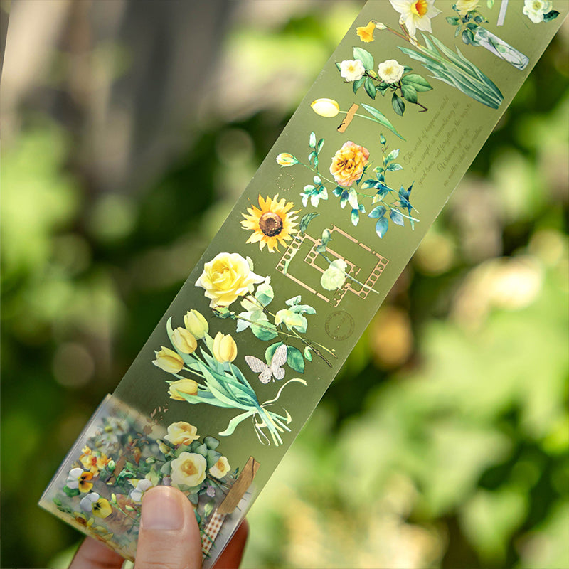 ボタニカル・メッセージ入りPETテープ