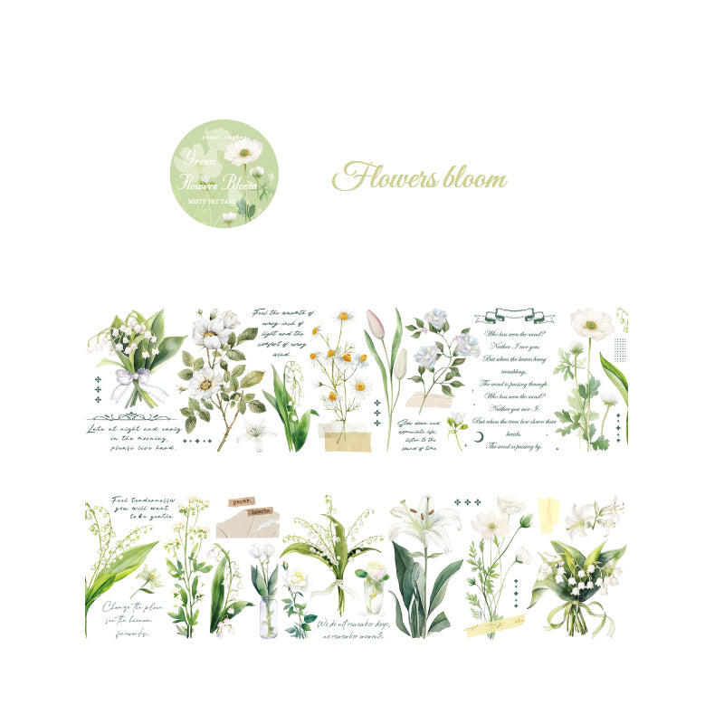 ボタニカル・メッセージ入りPETテープ