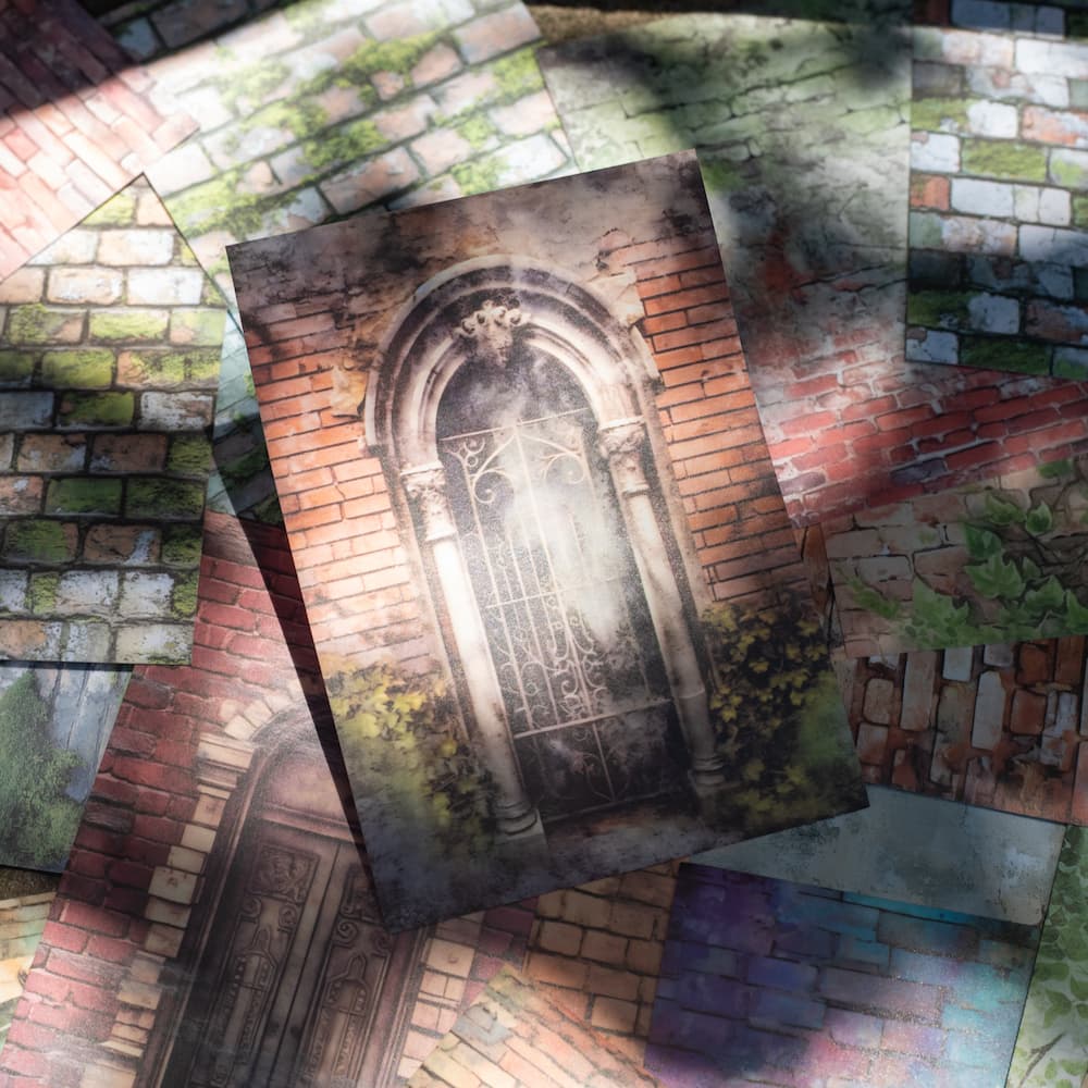 Brick Walls Series Washi Paper Stickers-Wall Stickers