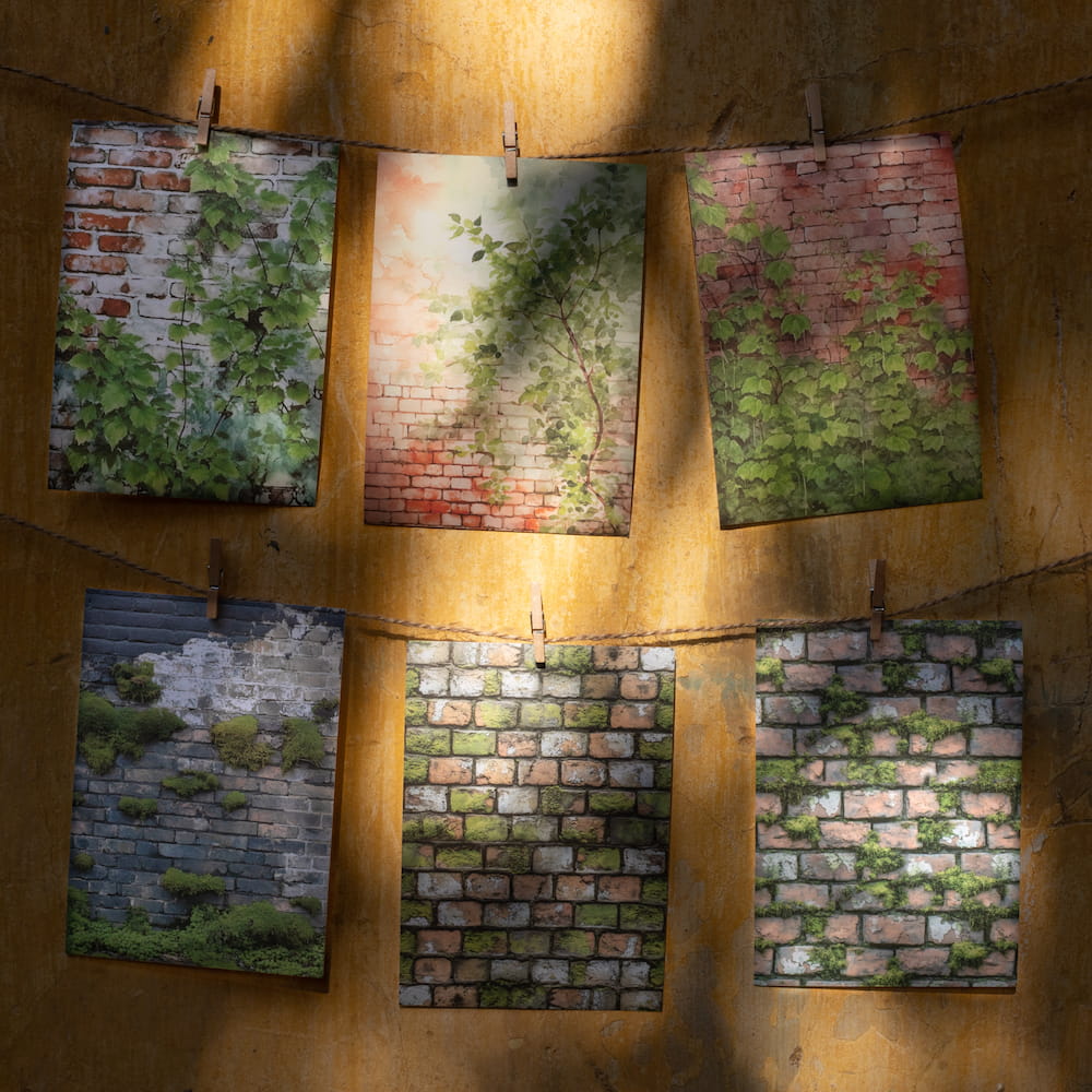 Brick Walls Series Washi Paper Stickers-Wall Stickers