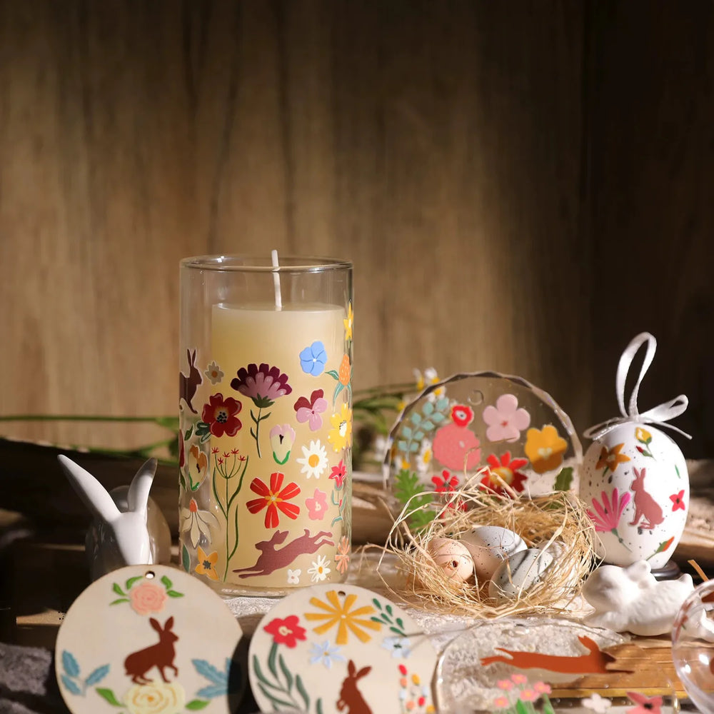 Bunny Floral Crystal Transfer Stickers