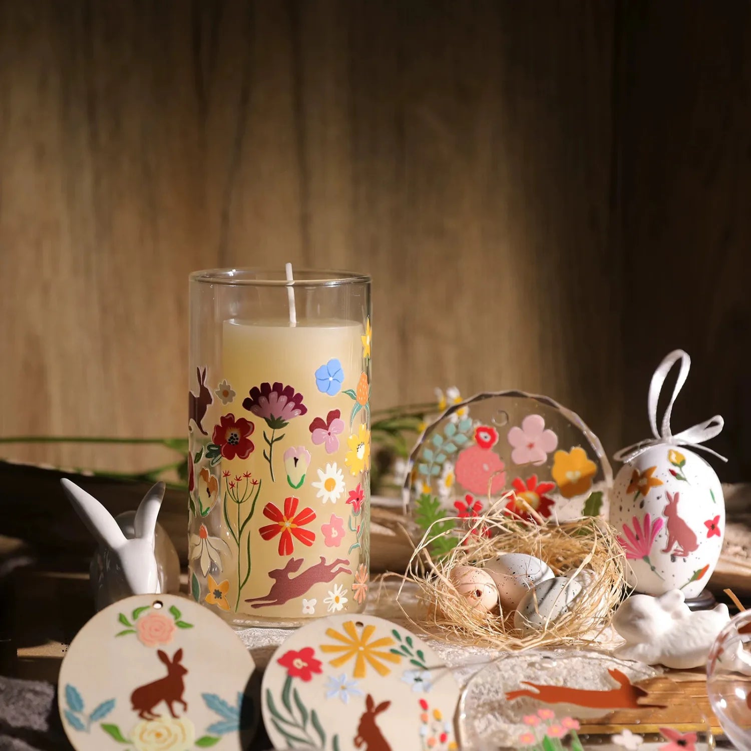 Bunny Floral Transfer Stickers
