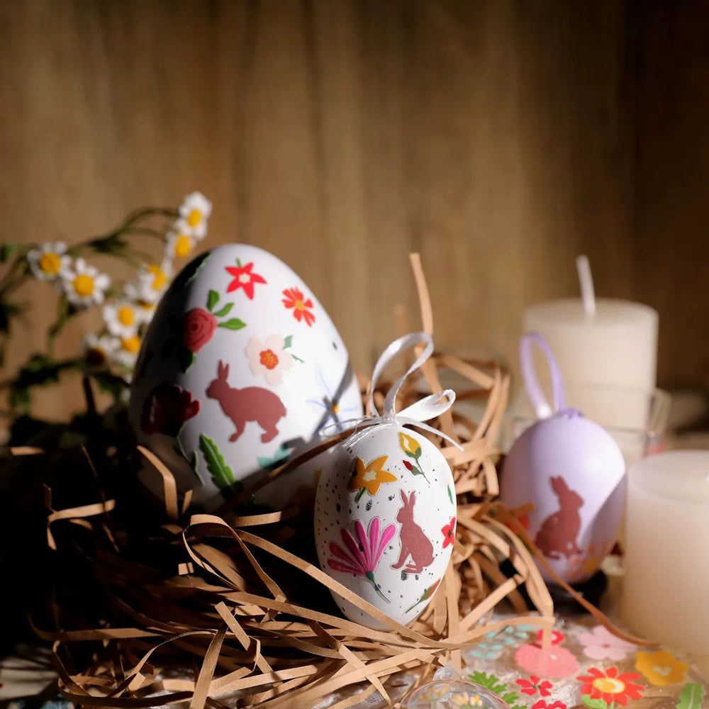 Bunny Floral Crystal Transfer Stickers