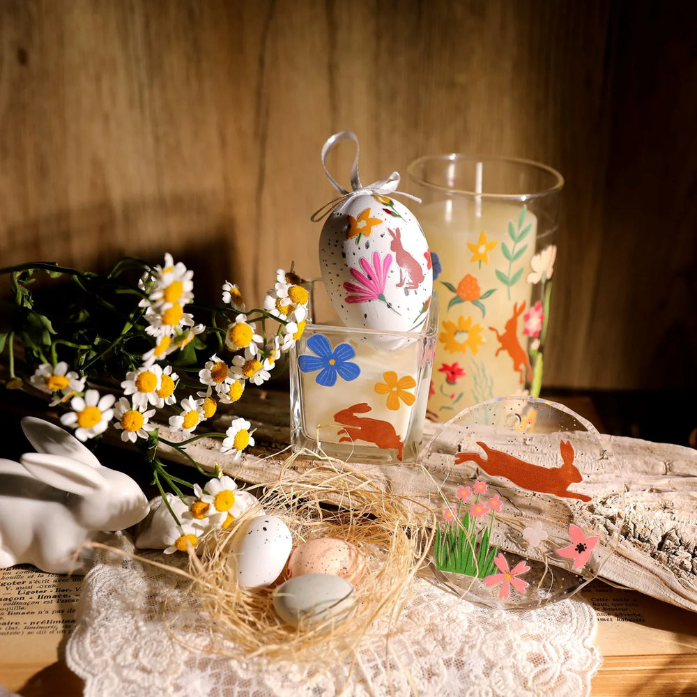 Bunny Floral Crystal Transfer Stickers