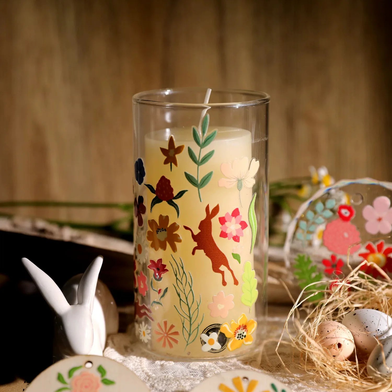 Bunny Floral Transfer Stickers