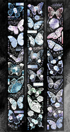 Butterfly Crystal Ink Journaling Tape | Black & White / Shell Iridescent