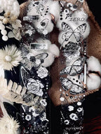 Butterfly Crystal Ink Journaling Tape | Black & White / Shell Iridescent