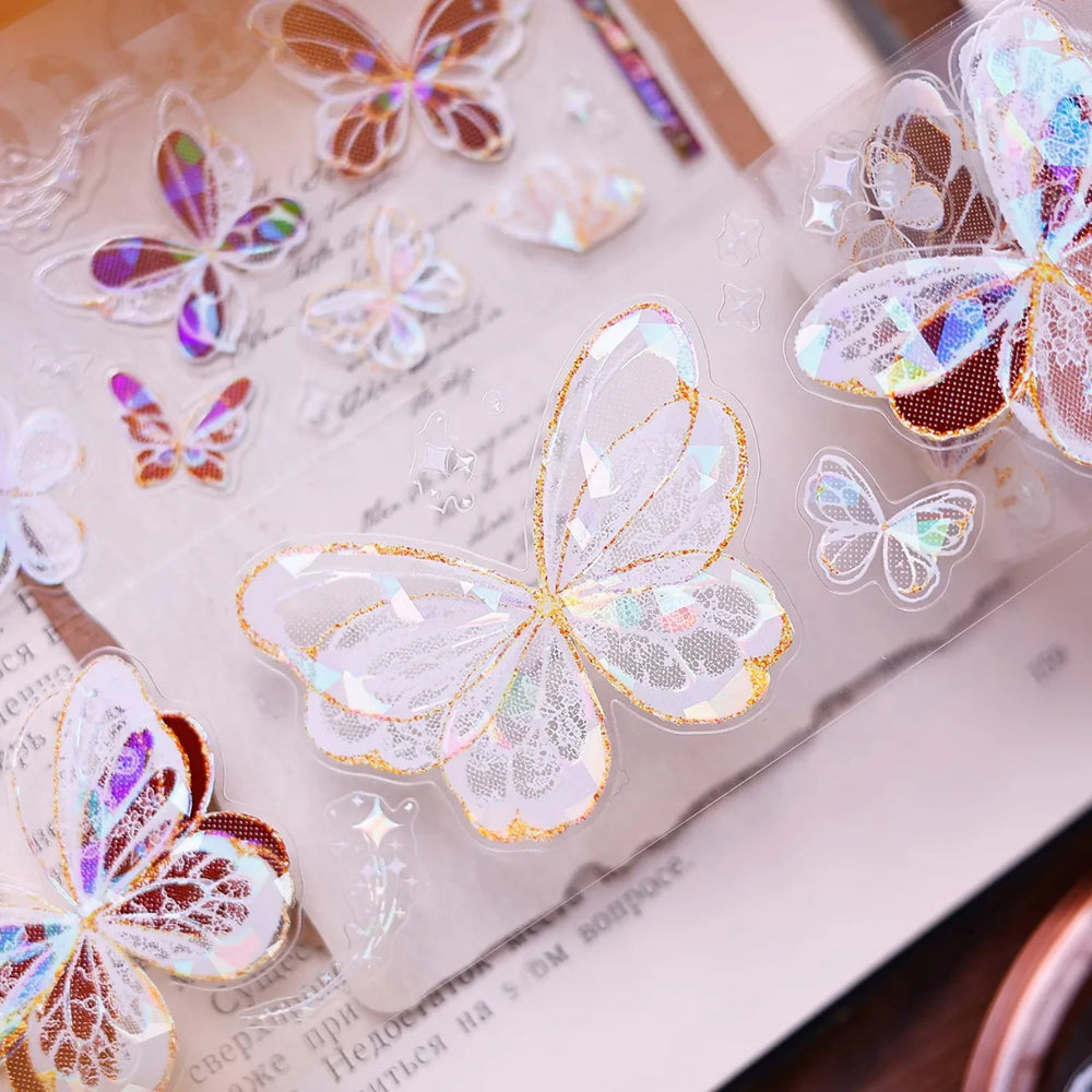Butterfly PET Tape Journaling Pre-Cut Tape