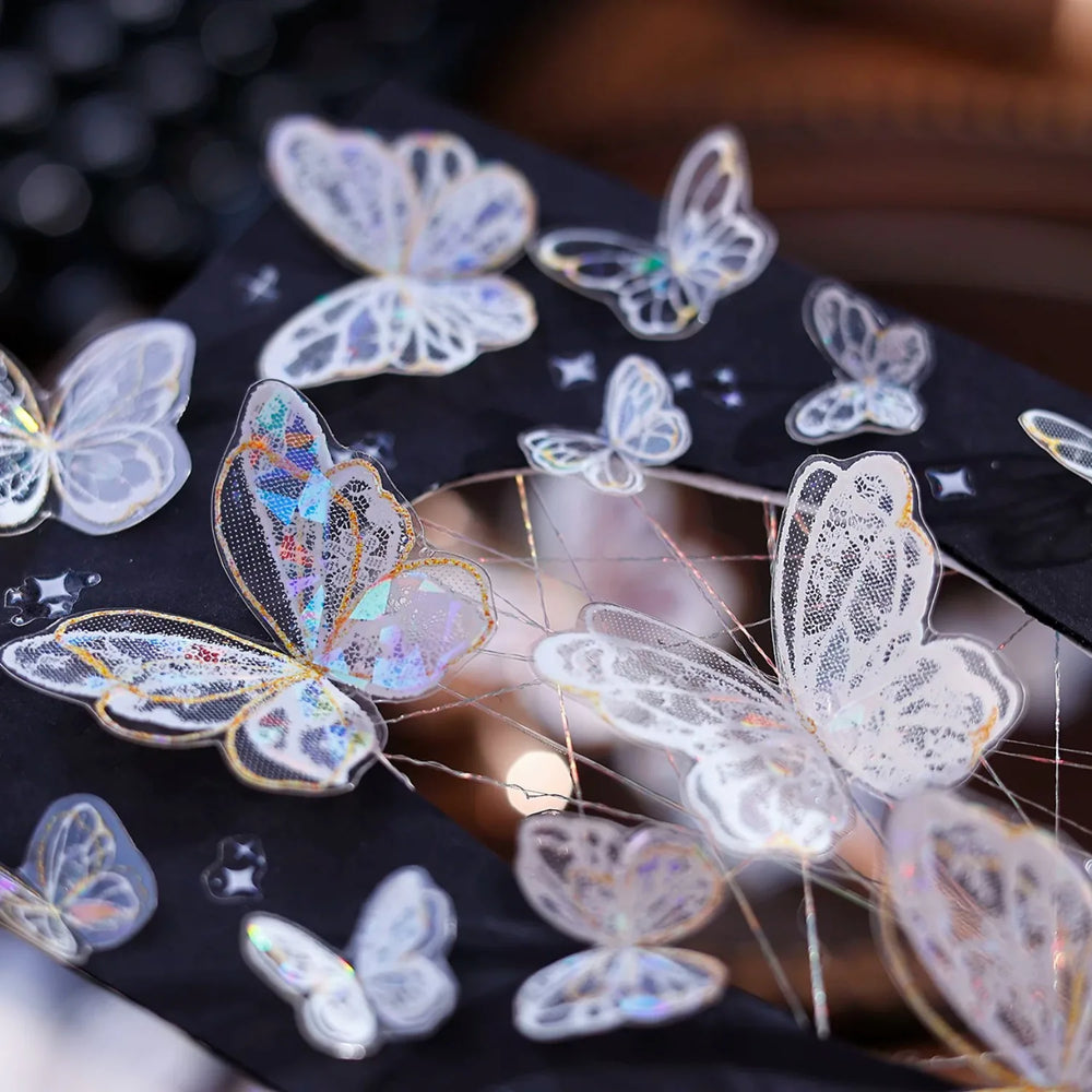 Butterfly PET Tape Journaling Pre-Cut Tape