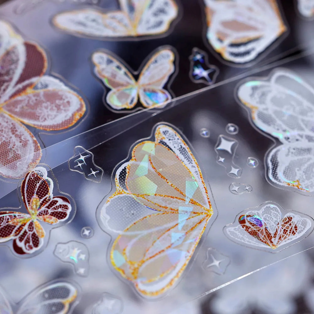 Butterfly PET Tape Journaling Pre-Cut Tape